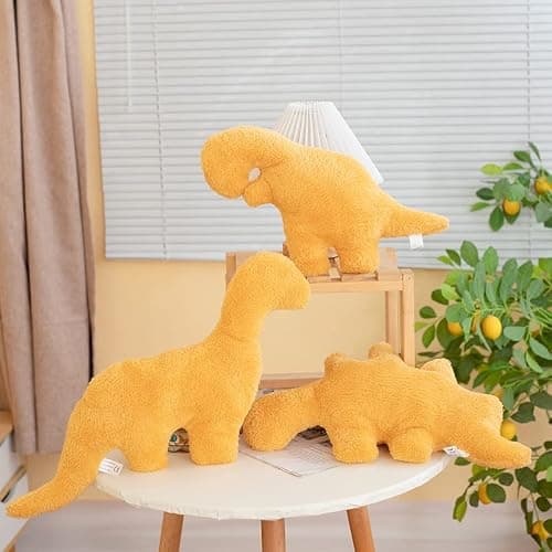 3 Packs Dino Nugget Pillow Plush, 18 inches Dinosaur Chicken Nugget Pillow Stuffed Animal Plush Toy, Dino Nugget Dinosaur Party Decoration Birthday Christmas Valentines Day Gift for Kids Boys Girls thumbnail 7