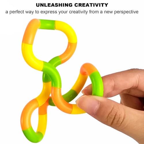 GWAWG 5 PCS Tangle Fidget Toy Twisty Fidget Toy Stress Relief Stim Silent for Kids and Adults thumbnail 6