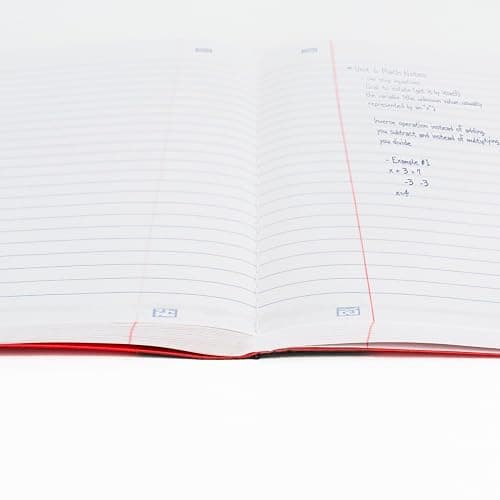 Five Star Composition Book + Study App, 4 Pack, Wide Ruled Paper, 7-1/2" x 9-3/4", 80 Sheets, Forest Green, Tidewater Blue, Fire Red and Harvest Yellow (950033B-ECM) thumbnail 7