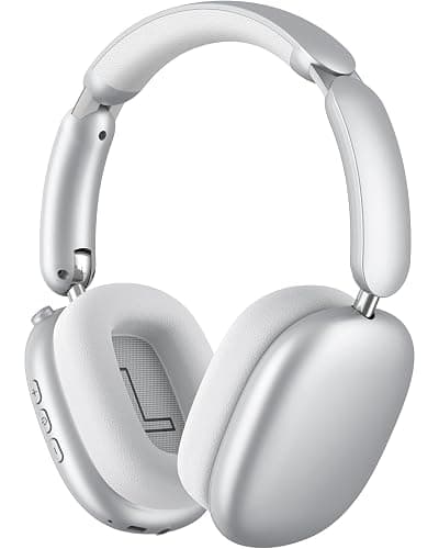 Wentronic Y02 Active Noise Cancelling Headphones,60H Battery,5 EQ Music Modes,Hi-Res Audio,Deep Bass,Foldable Wireless Over Ear Bluetooth 5.4 Headset,Breathable Leather Earpads (Silver) - Image 1