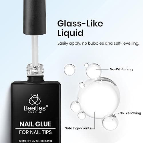 beetles Gel Polish 9 in 1 Nail Glue Gel for Nails Tips 10ml Long Lasting Uv Nail Glue for Acrylic False Nail Tips Base Coat Blooming Nail Gel Led Lamp Required thumbnail 7