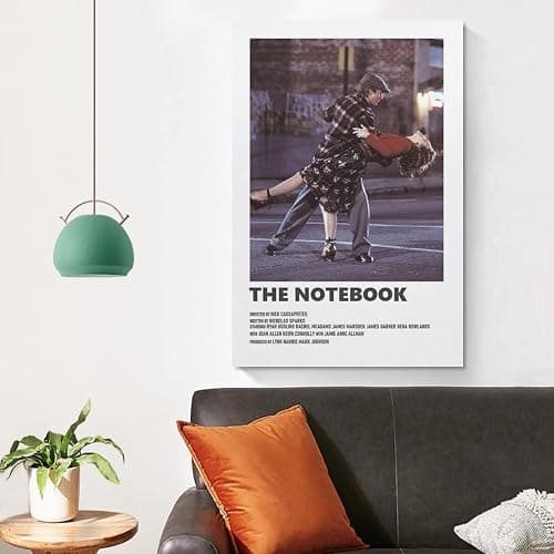 Vintage Movie Poster, The Notebook Movie Poster, Ryan Gosling and Rachel McAdams Movie Stills Art Po Wall Art Paintings Canvas Wall Decor Home Decor Living Room Decor Aesthetic 16x24inch(40x60cm) Un - 24L" x 16W" - White thumbnail 4