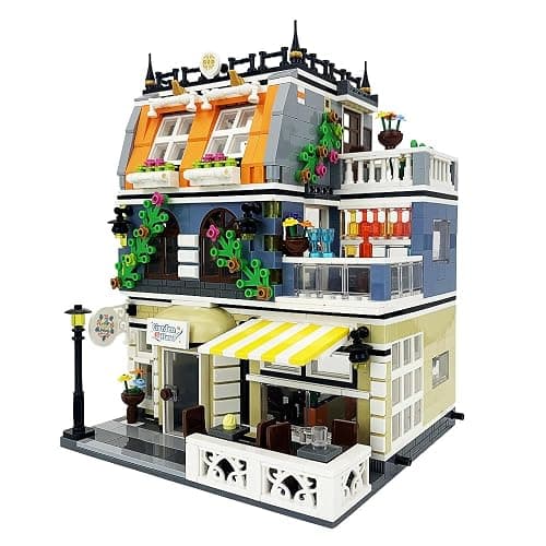 ENJBRICK Garden Hotel Assembly Square Building kit,Modular House Building Blocks Model Set for Teens and Adults.Collectible Display Toy Building Set 1284 PCS - Image 1