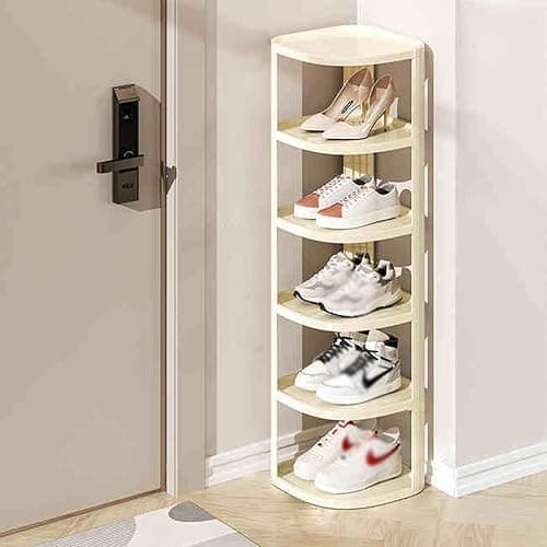 JHDXL Rotating Shoe Rack, Household Essentials, Vertical Spinning Shoe Display Lazy Susan, Spinning Shoe Display Lazy Susan, Handbag Rotate Tower Closet Organization(87cm/34.3in) - Image 1