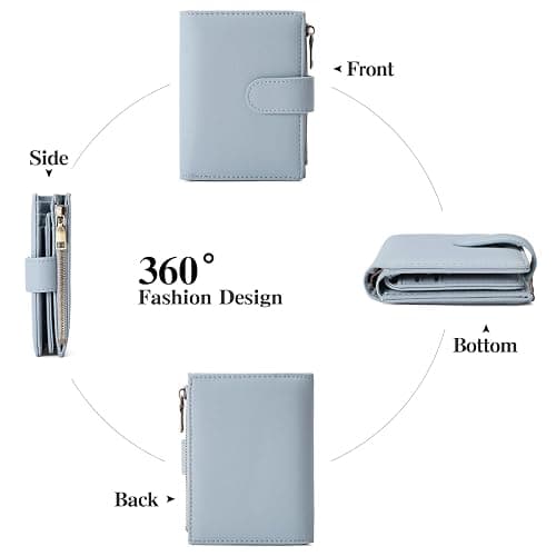 GAEKEAO Womens Wallet Small Leather RFID Blocking Bifold Zipper Pocket Wallet Card Case Purse with ID Window thumbnail 5