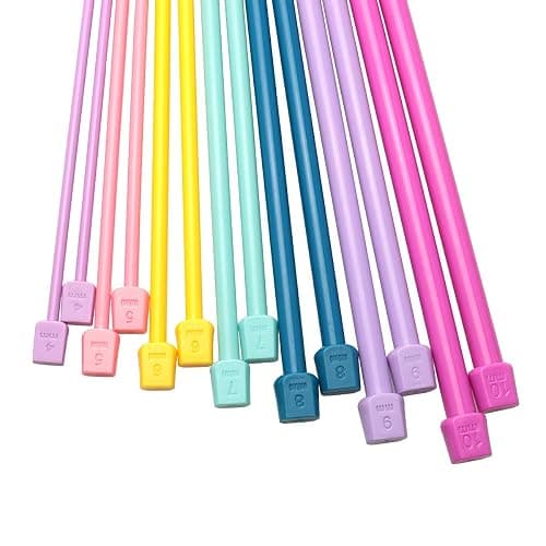 ITROLLE Knitting Needle 14PCS 4mm 5mm 6mm 7mm 8mm 9mm 10mm Colourful Single Pointed Knitting Straight Pins thumbnail 3