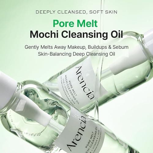 ARENCIA Pore Melt Mochi Makeup-Removing Cleansing Oil, Non-Comedogenic, Rice Amino Acids HD, Vitamin E, Cica, & Ceramide, 6.76 fl oz thumbnail 2