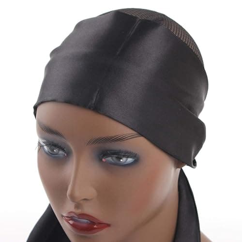 Leeven 2 Pcs Silky Satin Edge Scarves Black 4.5"x56" Wig Grip Band | Satin Headband For Lace Front Wigs,Non Slip Hair Wrap,Satin Edge Laying Scarf,For Makeup,Facial,Sport,Yoga,Bag Hat Decoration thumbnail 7