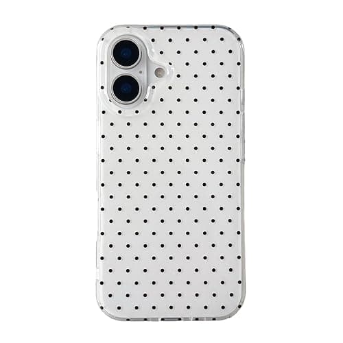 QLTYPRI Cute Phone Case for iPhone 17 Case Polka Dot Fashion Aesthetic Design for Women Girls, Slim TPU Shockproof Protective Phone Cover for iPhone 17 - White - Image 1