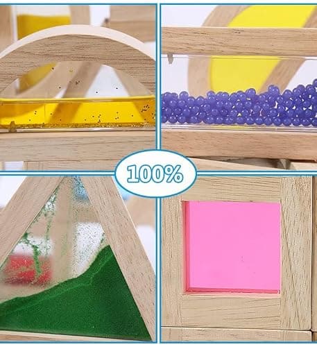 Large Wooden Building Blocks for Toddlers Baby Kids 16 Pcs Rainbow Blocks Geometry Sensory Stacking Construction Toys Set Colorful Preschool Learning Educational Toys for Boys & Girls… thumbnail 5