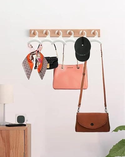 SEEBRIDER Bag Hanger for Closet, Purse Holder White Backpack Hanger Hook for Organizer Storage Purses Tote Bag Backpacks Handbags(10 Pack) thumbnail 2