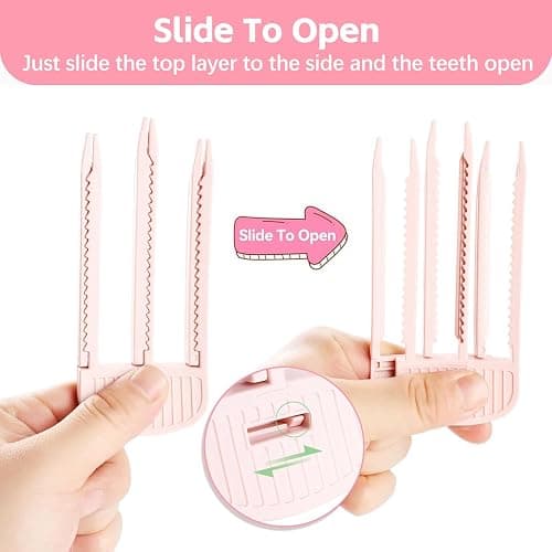 2PCS Volumizing Hair Clips for Women, Hair Volume Clip Styling Tools Volumizing Comb for Fluffy Bangs Clips for Root Lift, Root Booster Clips, Pink thumbnail 3