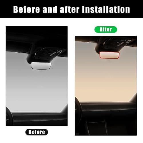 Suvnie Car Rear View Mirror Protector Frame, Silicone Auto Rearview Mirror Edge Protective Cover Compatible with Model 3 Y, Car Interior Rearview Mirror Decor Accessories (Red) thumbnail 5