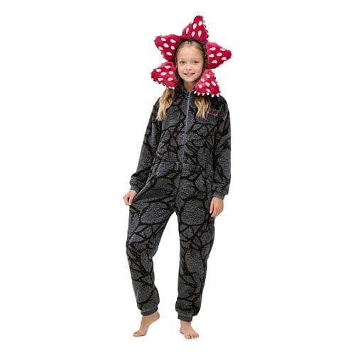 Demogorgon Onesie Pajamas for Family, Unisex Matching Adult Fleece Onesie PJs, Warm One Piece Hooded Sleepwear Jumpsuit thumbnail 6