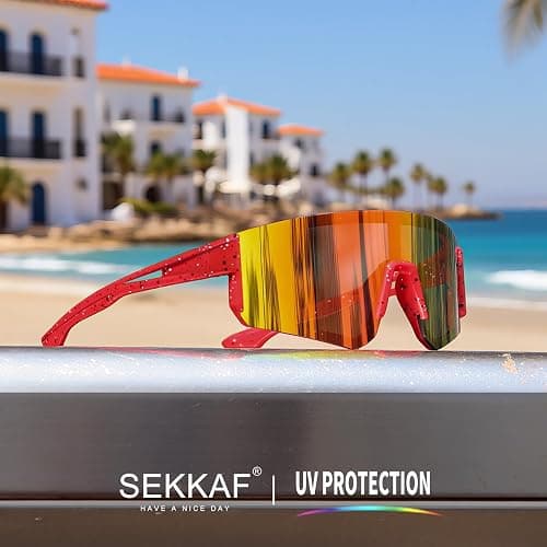 SEKKAF Youth Baseball Sunglasses for Boys Girls Age 6-12 Softball Cycling Sports Sunglasses for Kids Lightweight Frame thumbnail 3