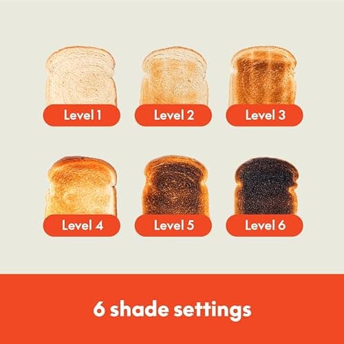bella 2 Slice Slim Toaster, Fits-anywhere™ Kitchenware, 6 Setting Shade Control with Reheat & Cancel Buttons, Fits sourdough, 10” Long Slot, Anti Jam & Auto Shutoff, 900 Watt, Oatmilk - 2 Slice - Oatmilk thumbnail 6