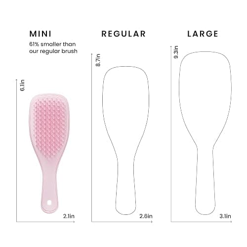 Tangle Teezer Ultimate Detangler Brush, Eliminates Knots & Reduces Breakage, Travel-Size Mini Hair Brush for Straight to Wavy Hair Types, Millennial Pink thumbnail 8