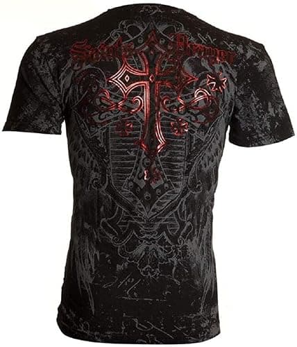 Archaic by Affliction Men's T-Shirt Achilles Black thumbnail 3