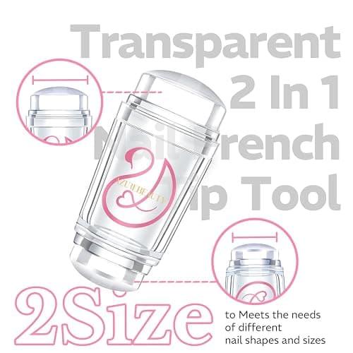 AZUREBEAUTY French Tip Stamp, 6Pcs French Tip Tool, Soft Silicone Nail Stamper, 2 in 1 French Manicure Kit with Nail Stamp Heads, Scraper and Replacement Heads, Nail Art Tools for Home DIY Salon thumbnail 4