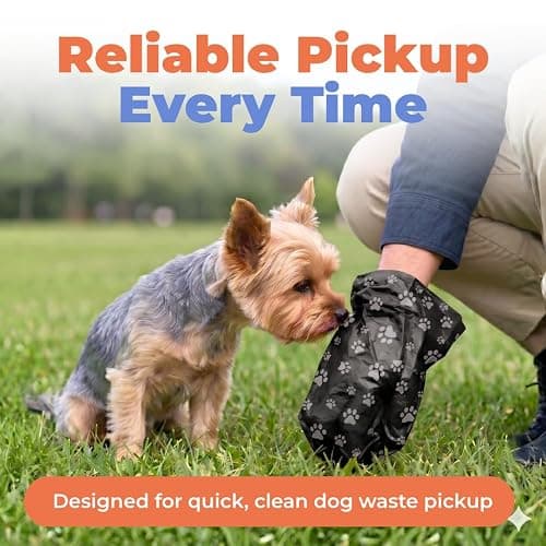 Best Pet Supplies Poop Bags for Dogs - Black, 150 Count | Scented, Leak-proof, Easy-Tear perforations, 15 Thick Bags per roll, Outdoor Walking & Travel, Fits Standard Holders thumbnail 3