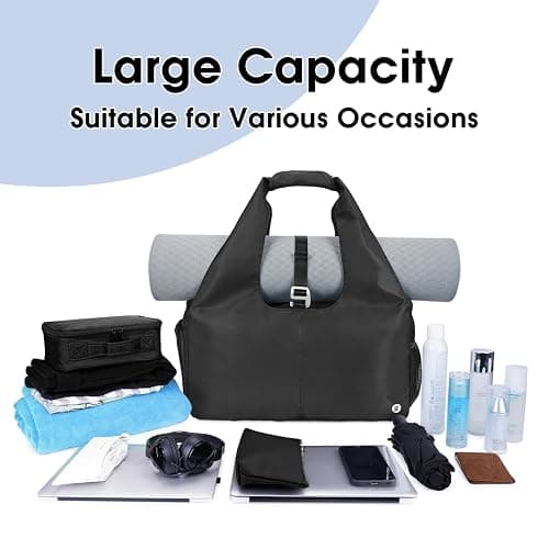 sportsnew Yoga Gym Bags for Women with Shoes Compartment & Wet Dry Storage Pockets & Adjustable Yoga Mat Holder, Patent Pending thumbnail 5