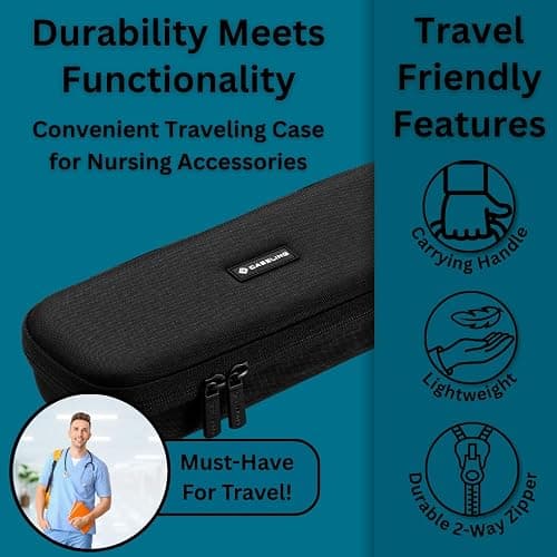 caseling Stethoscope Case For 3M Littmann Classic III, Lightweight II S.E, Cardiology IV Diagnostic, MDF Acoustica - Hard Case for Medical Tools with Pocket for Nurse Accessories - EVA Nursing Holder thumbnail 6