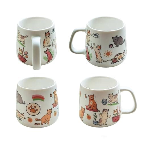 Lipitaley Cat Mug - Cute Stoneware Cat Coffee Cup, Perfect For Mocha Latte, Cappuccino, Espresso, Tea - Dishwasher Safe, 12oz thumbnail 5