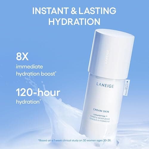 LANEIGE Cream Skin Toner & Moisturizer: Lightweight Refillable Korean Milky Toner with Ceramide & Peptide for Hydration, Firming, & Barrier Support thumbnail 4