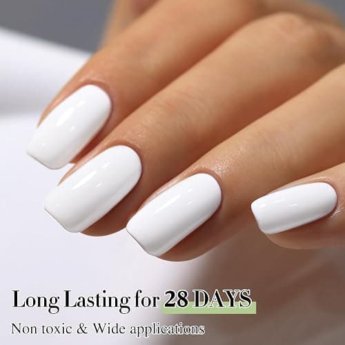 Double Rhythm 15ML Gel Nail Polish Pure Sheer Same Color Same Bottle Soak Off Gel Polish Art Manicure Salon DIY at Home for Women (White-A1093) thumbnail 6
