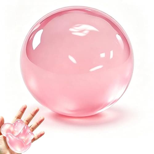 Coconut Oil Squishy, Colorful Squishy Fidget Toys, Handmade Slow-Rising Fidget Squeeze Toys, Sensory Stress Relief Toy for Adults, Sensory Fidget Oil Ball Toy for Kids Favors Birthday Gifts-Pink - Image 1