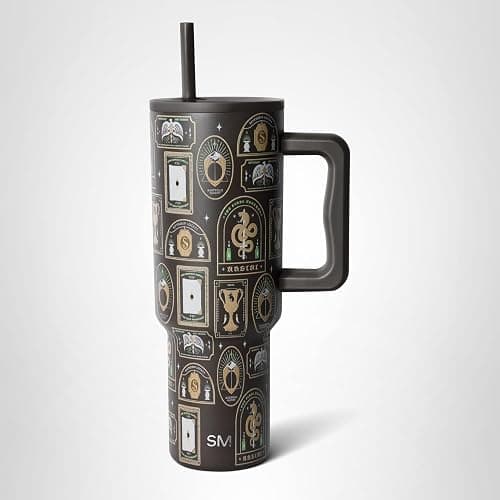 Simple Modern Harry Potter 40 oz Tumbler with Handle and Straw Lid | Insulated Reusable Stainless Steel Water Bottle Travel Mug | Gift for Women Men Him Her | Trek Collection | 40oz | Dark Arts thumbnail 10