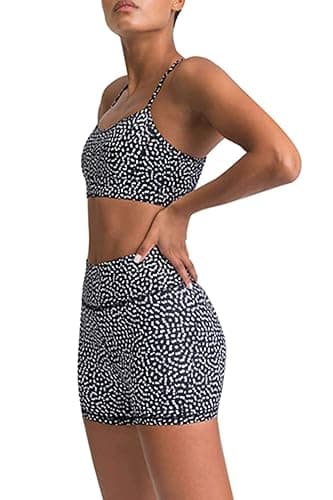 IMEKIS Women's Workout Sets 2 Piece Yoga Outfit High Waisted Biker Shorts Leggings Sports Bra Gym Fitness Clothes Tracksuit thumbnail 2