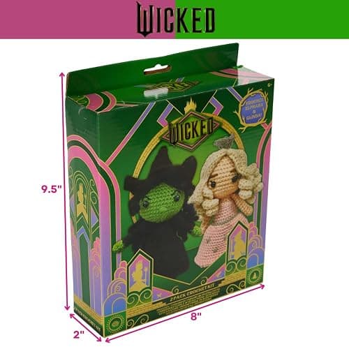Innovative Designs Wicked Crochet Kit for Beginners, DIY Crochet Kits for Adults, Teens, Kids, Instruction Manual – Elphaba and Glinda thumbnail 7