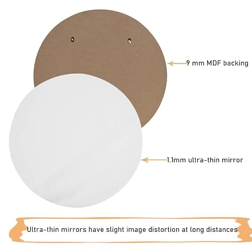 YCHMIR Small Round Wall Mirror,Bathroom Mirror (Black, 11.8 in.) thumbnail 5