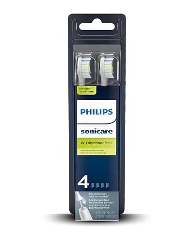 Philips Sonicare W DiamondClean - Genuine Replacement Electric Toothbrush Heads, White, 4 Pack One Year Supply, HX6064/65 thumbnail 13