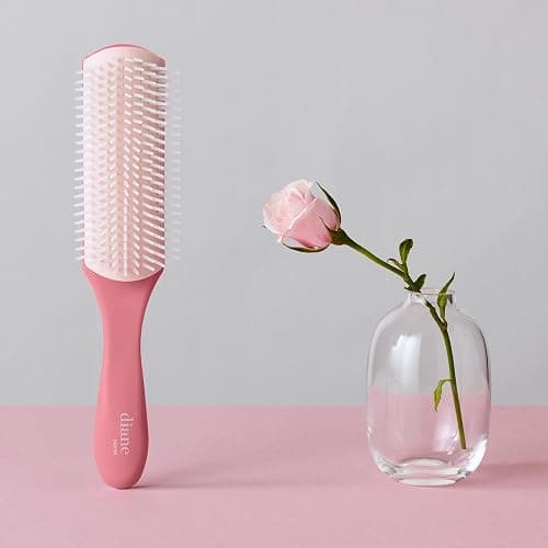 Diane Pro Nylon Pin Styling Hairbrush for Detangling, Separating, Shaping, and Defining Wet or Curly Hair, Heat-Resistant, Anti-Static, Hair Care Essential, Pink thumbnail 5