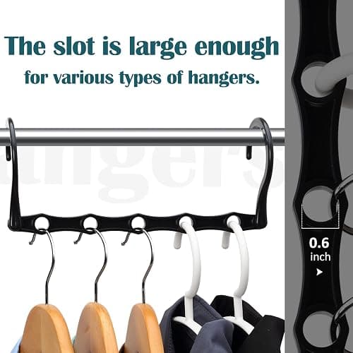 AMKUFO 6 Pack-Closet-Organizers-and-Storage, Magic-Hangers-Space-Saving-for-Clothes, Closer-Organizer-for-Closet-Organization, Space-Saver-Hanger-Organizer-for-Multipurpose, Dorm-Room-Essentials thumbnail 6