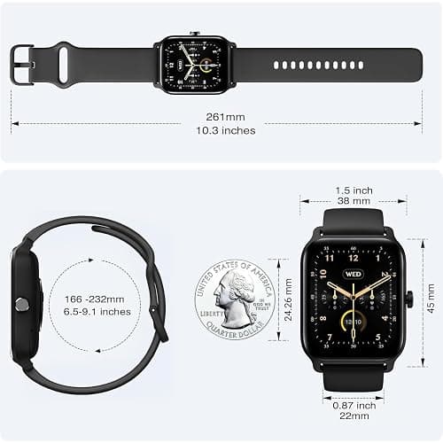 Fitpolo Smart Watches for Men Android & iPhone, Alexa Built-in [1.8" HD Screen] IP68 Waterproof Fitness Watch with Bluetooth Call (Answer/Make), Heart Rate/Sleep/SpO2 Monitor, 105+ Sports Tracker thumbnail 7