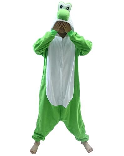 Adult Unisex Pink Yoshi Kigurumi Onesie Suit Halloween Christmas Anime Pajamas Green Yoshi Cosplay Costumes Disfraz Couple thumbnail 2