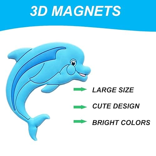 Toddler Fridge Magnets for Kids - Kid Refrigerator Magnets for Toddlers - Ocean Animal Magnets for Fridge - Toddler Magnets for Refrigerator - Big Magnetic Animals - Educational Magnet for Whiteboard thumbnail 6
