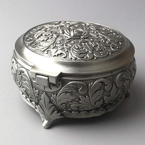 ROSIKING Round Emboss Alloy Metal Music Box Wind Up Antique Jewelry Musical Boxes Christmas Birthday Valentine's Day Gifts Plays Anastasia-Once Upon a December thumbnail 5