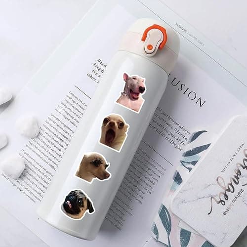 106 Pcs Funny Dog Stickers Cute Dogs Meme Sticker for Adults Teens Funny Animals Vinyl Waterproof Stickes for Water Bottles Laptops Phone Luggage Guitar thumbnail 2