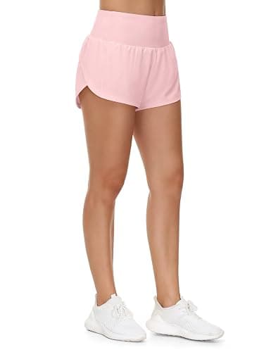 Origiwish Women's High Waisted Running Shorts with Liner Quick Dry Athletic Workout Shorts Zipper Pockets thumbnail 5