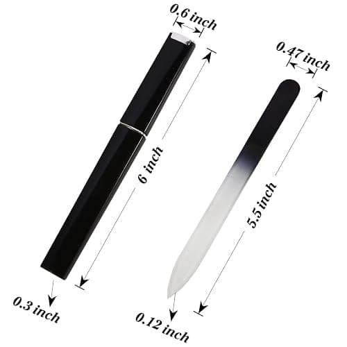 Diodiva 3 Pcs Crystal Glass Nail File with Protective Case for Nature Nails | Czech Tempered Glass Fingernail Filer, Double-sided Etched Strengthen Nails, Lifetime Reusable Stocking Stuffers for Women thumbnail 8