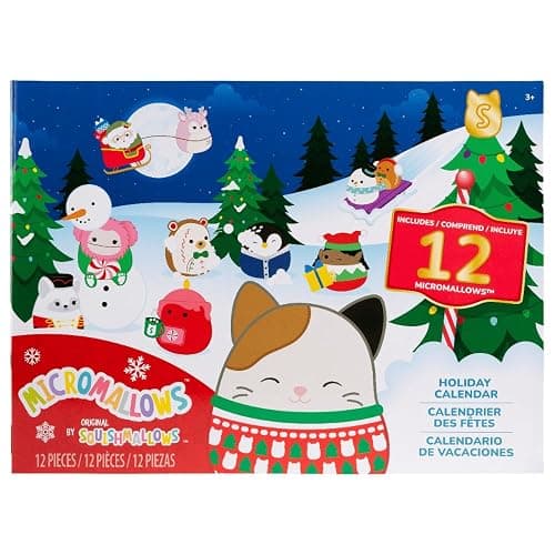 Squishmallows Micromallows 12 Day Advent Calendar 2025, Includuding Cam The Cat Christmas Edition, Tom The Festive Christmas Tree, Nick as Santa, Manny the Snowman and Many More! - Image 1