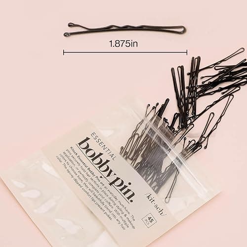Kitsch Bobby Pins - Ideal for Dark, Thick & Thin Hair, Black 45 pcs | 1.87 Inches – Hair Styling Accessories for Kids, Girls and Women – Stylish and Secure Hair Pin thumbnail 2