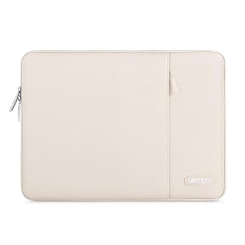 MOSISO Laptop Case 13.3 inch, 13-13.3 inch Laptop Sleeve Compatible with MacBook Air/Pro 13/Pro 14 M5 M4 M3 M2 M1, HP Dell ASUS Lenovo,Polyester Vertical Computer Sleeve Bag with Pocket, Sand - Image 1