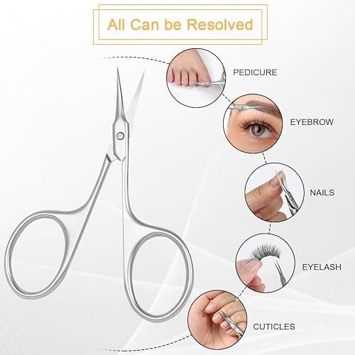 Beugo Nagelhautschere, Hautschere mit Gebogener Schnittfläche, Edelstahl Rostfrei Nagelschere Dritte Generation zum Trimmen von Nagelhaut, Augenbrauen und abgestorbener Haut (Sandstrahlen) thumbnail 5