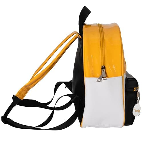 AI ACCESSORY INNOVATIONS Gudetama Big Face Mini Cosplay PU Backpack Purse, Sanrio Shoulder Bag with Epoxy Filled Metal Gudetama Charm, 10.5 Inch, Faux Leather thumbnail 2