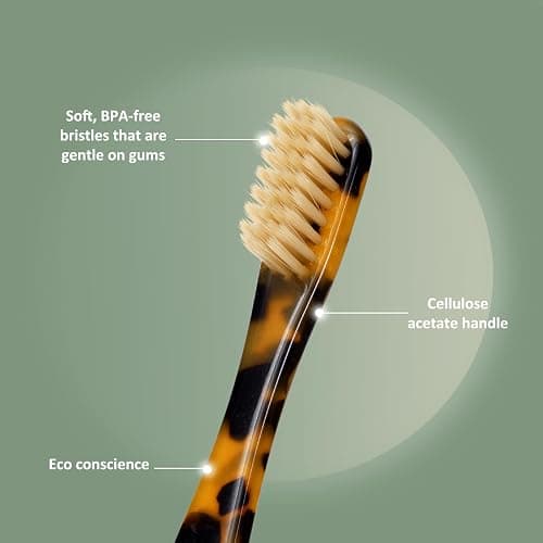 Isshah Biodegradable Eco-Friendly Cellulose Acetate Toothbrushes - 8 Count thumbnail 3